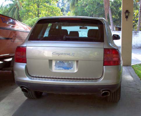 Norma's Cayenne S, back view